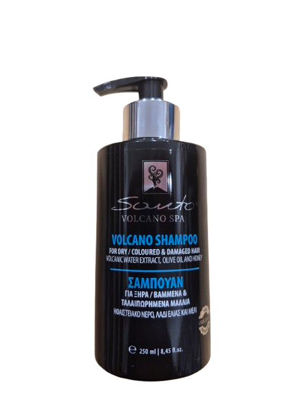 Santo Volcano Spa – Volcano Shampoo for Dry, Coloured & Damaged Hair (250ml)