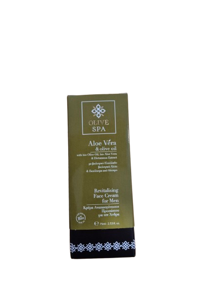 Olive Spa – Aloe Vera & Olive Oil Revitalising Face Cream for Men